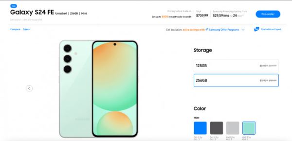 Что происходит? Samsung раскрыла цены Galaxy S24 FE до анонса